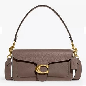 Coach Tabby 26 Leather Shoulder Bag, Dark Stone